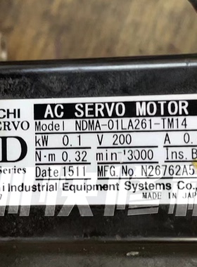 HITACHI伺服电机NDMA-01LA261-TM14马达磁铁线圈编码器轴承等维修
