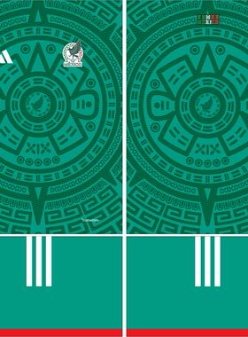 México 墨西哥 2026年世界杯 球衣AI矢量图案cdr服装设计素材