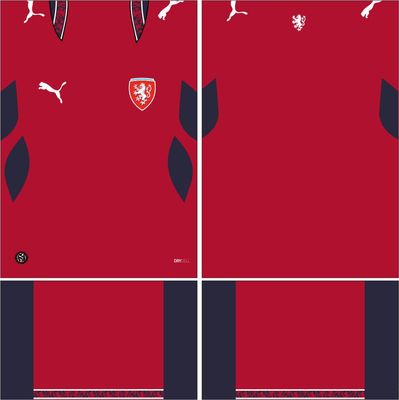 Czech Republic 捷克2026年世界杯球衣AI矢量图案cdr服装设计素材