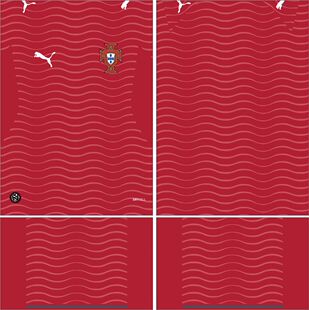 Portugal 葡萄牙 2026年世界杯 球衣AI矢量图案cdr服装设计素材