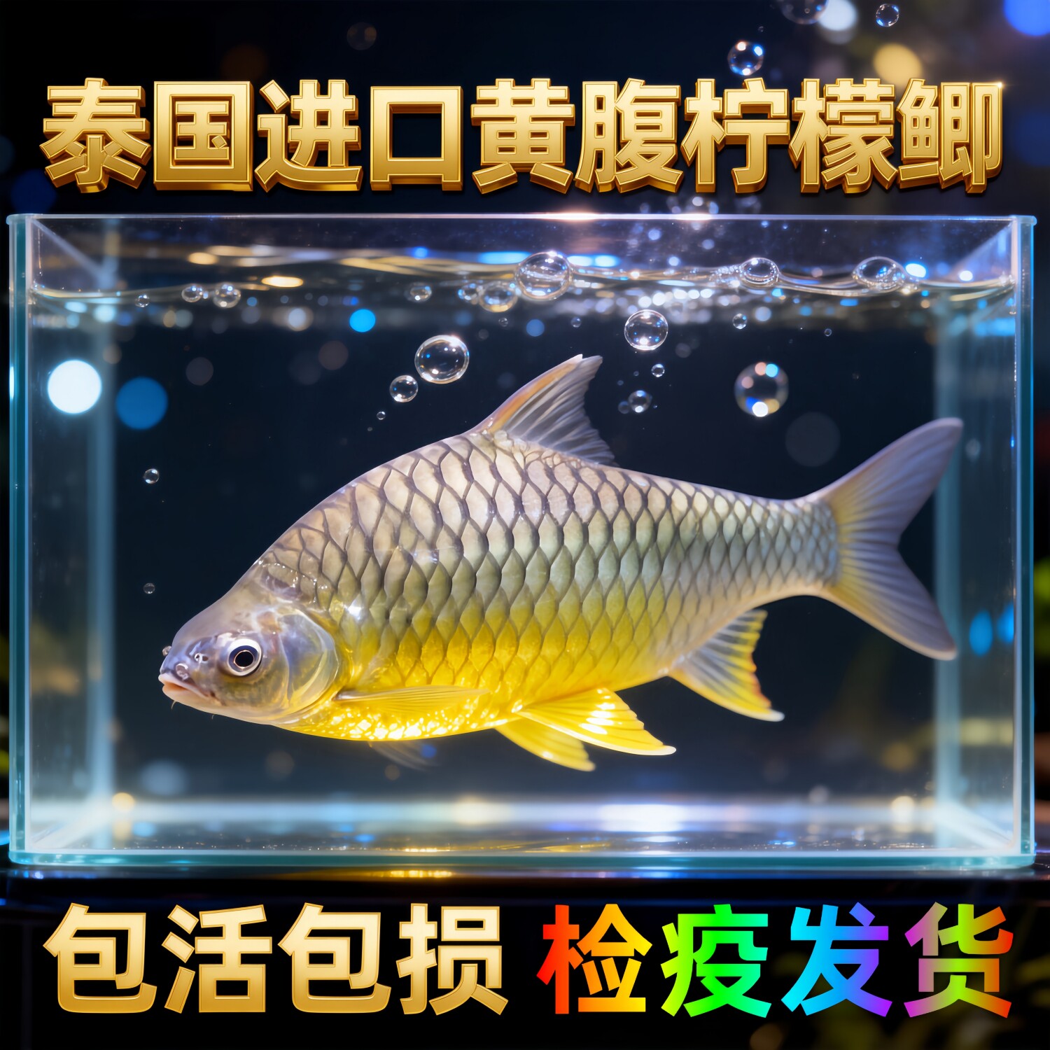泰国进口柠檬鲫鱼苗黄腹黄身鲫鱼活体新手好养耐活淡水鱼观赏鱼