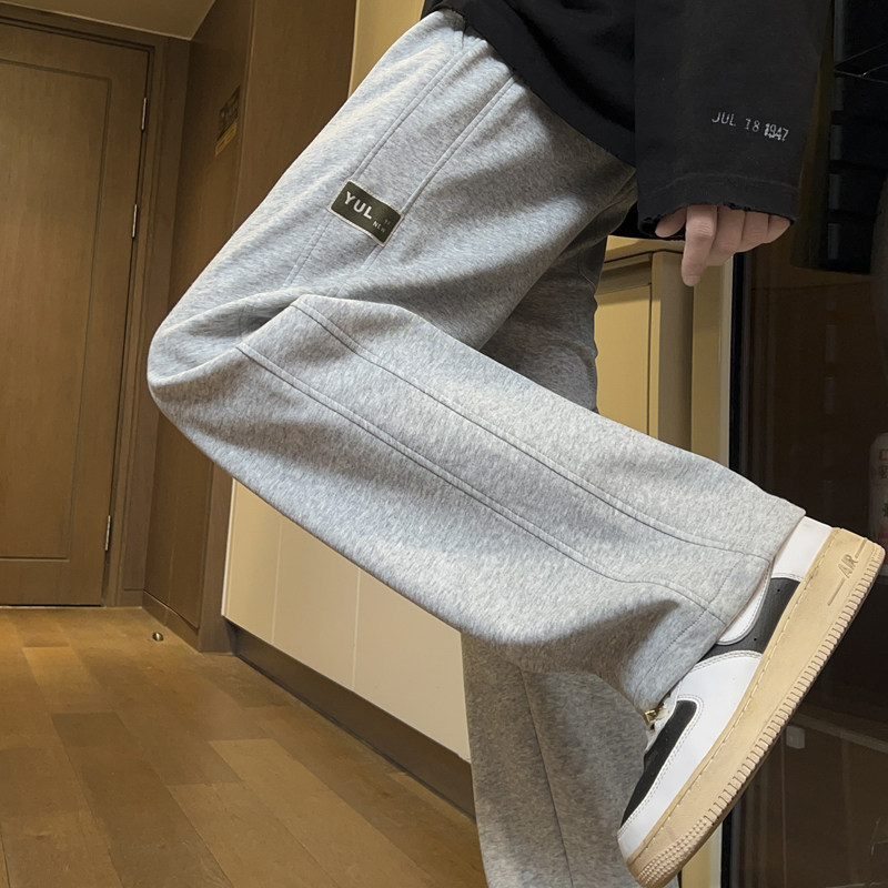 春季卫裤男士春秋款休闲裤男生裤子青少年宽松阔腿直筒运动裤新款