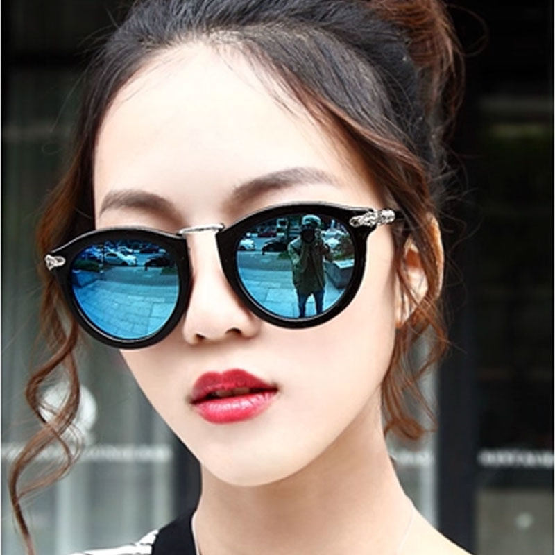 太阳镜圆形墨镜女潮 2024新款欧美复古时尚大框太阳眼镜男明星款