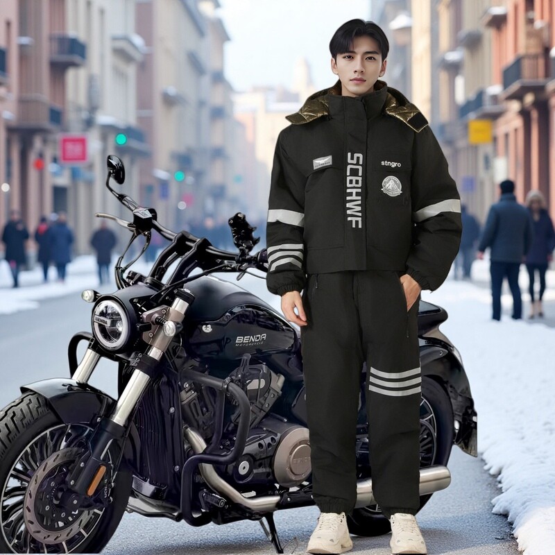 电动车挡风衣加厚防水保暖防寒服