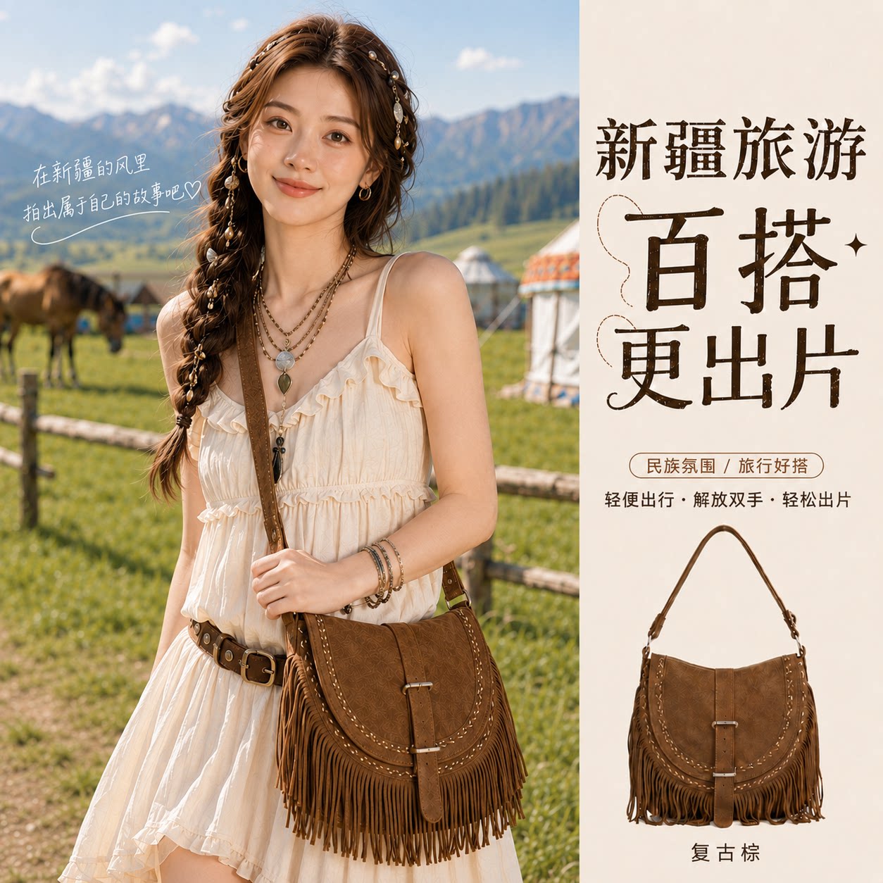 【穿搭神器】美拉德复古麂皮挎包图片