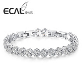 白色罗马锆石手链女款 轻奢小众手串高级感新款 冷淡风古巴精致礼物