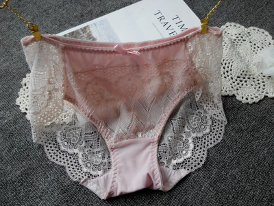 外贸女士内裤蕾丝透明大码性感