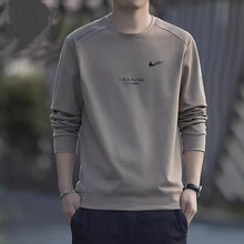 耐克顿卫衣男秋冬季圆领运动休闲长袖T恤宽松百搭加绒打底衫上衣