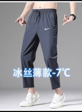 耐克顿冰丝休闲裤子男夏季薄款