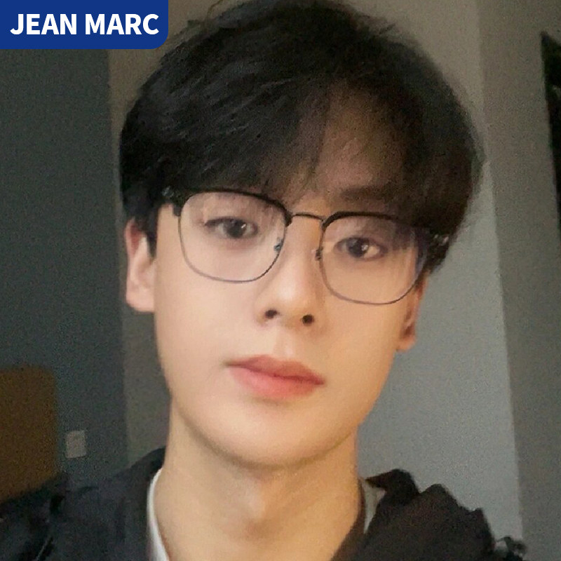 半框眼镜男韩版潮专业配近视镜斯文理工复古眼镜框可配近视镜片