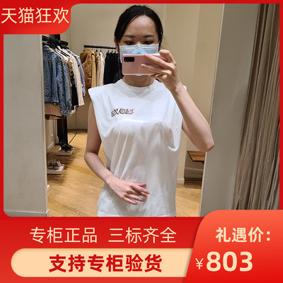 IOR 专柜正品2022百搭字母印花无袖圆领T恤SFPTS01031