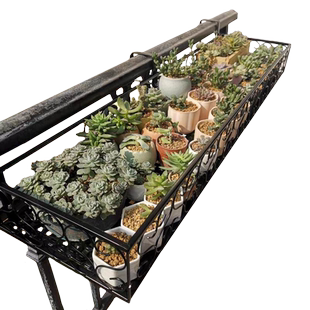 加宽规格阳台栏杆花架悬挂式铁艺护栏花盆架壁挂多肉绿萝花架子