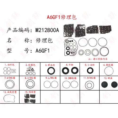 适配现代名图A6GF1波箱橡胶圈