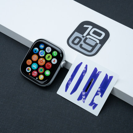 适用applewatchs10边框膜苹果手表s10边框贴膜s9/s8/s7边框保护膜