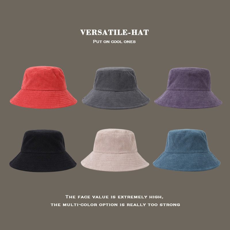 渔夫帽男秋冬韩版休闲帽子个性灯芯绒冬季ins潮牌女百搭时尚盆帽,服饰配件/皮带/帽子/围巾,帽子,淘宝优惠券,粉丝福利购,淘宝优惠卷