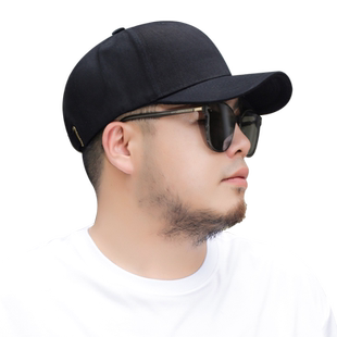 鸭舌帽男大头围帽子男士秋天防晒纯色光板遮阳帽女大号头大棒球帽
