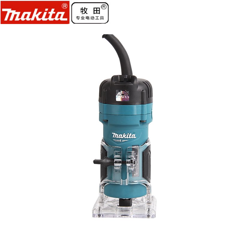 新款日本Makita牧田M3700B木工修边机木材开槽机家具雕刻电木铣