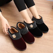 奶奶棉鞋 防滑女加绒老北京布鞋 老年人保暖鞋 冬季 33码 高帮棉靴女