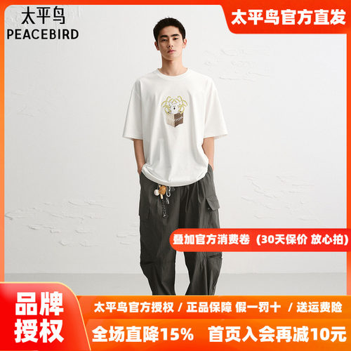 【商场同款】太平鸟男装工装休闲裤夏新款直筒长裤潮 B2GLF222T