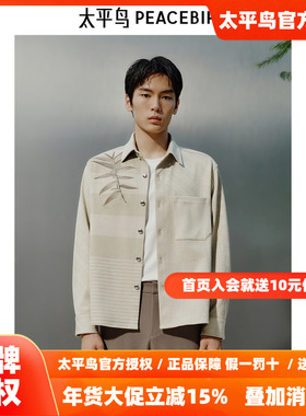 【商场同款】太平鸟男装 2025年春季新款衬衣长袖衬衫男B1CHF1417