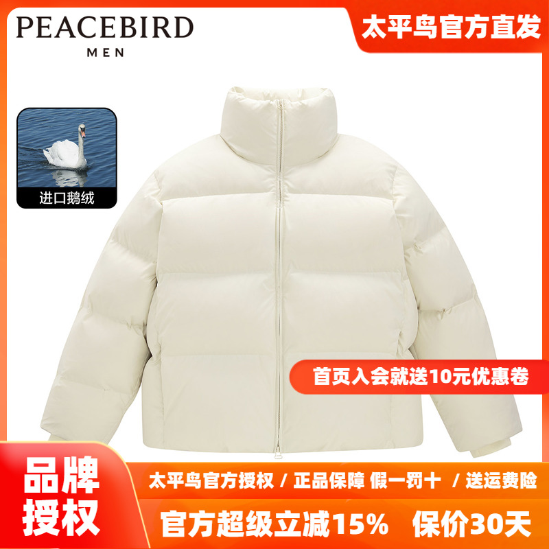 【大师系列】太平鸟男装 白色面包服男2025年鹅绒羽绒服B1ACD4V18