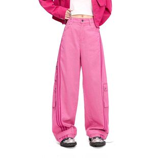 拓谷美式多巴胺工装牛仔裤女春夏潮牌辣妹宽松多口袋休闲阔腿裤子