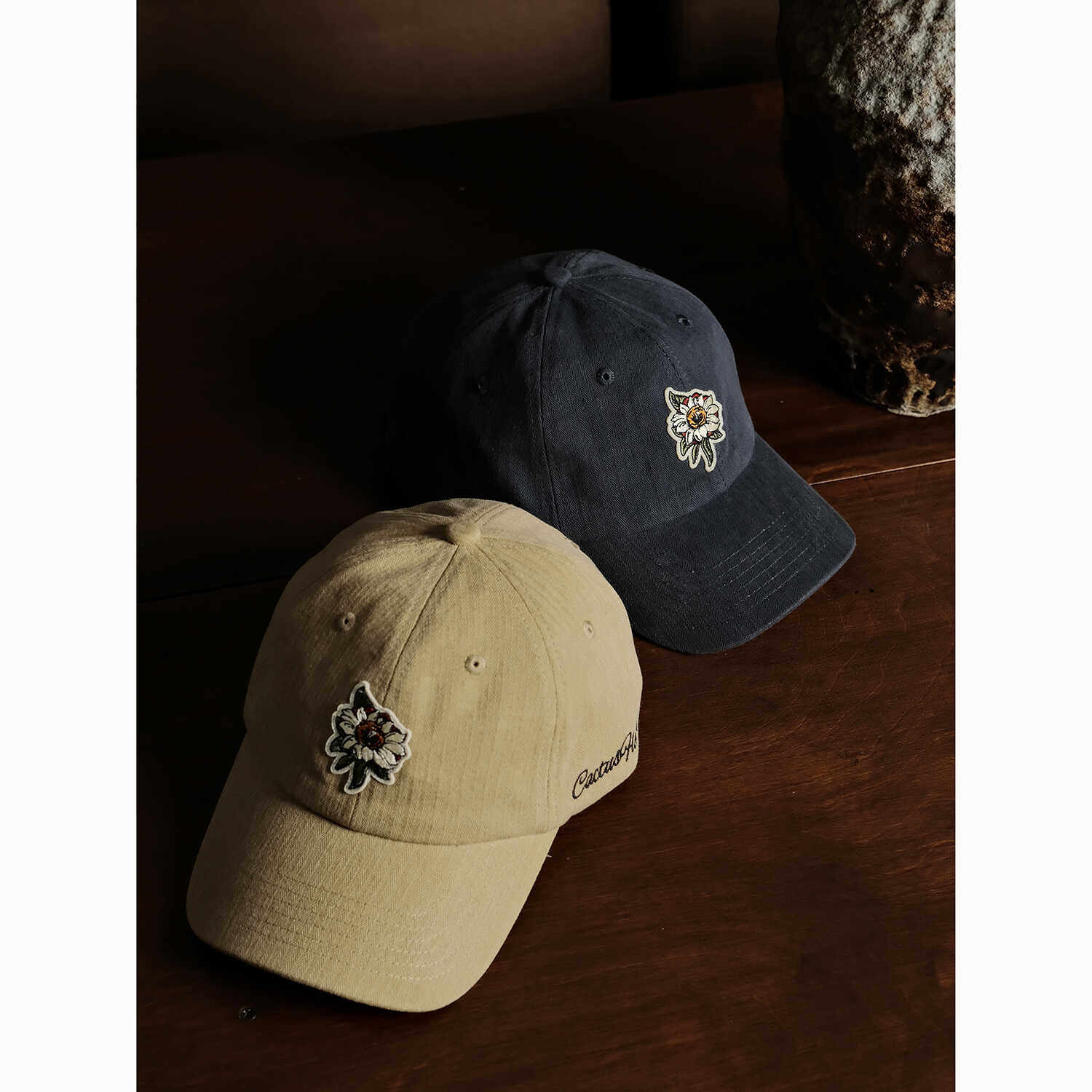 CENLES染洗做旧弯檐帽