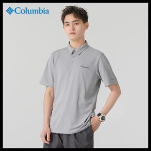 25夏季新款哥伦比亚男户外透气速干短袖T恤POLO衫运动休闲AE2996
