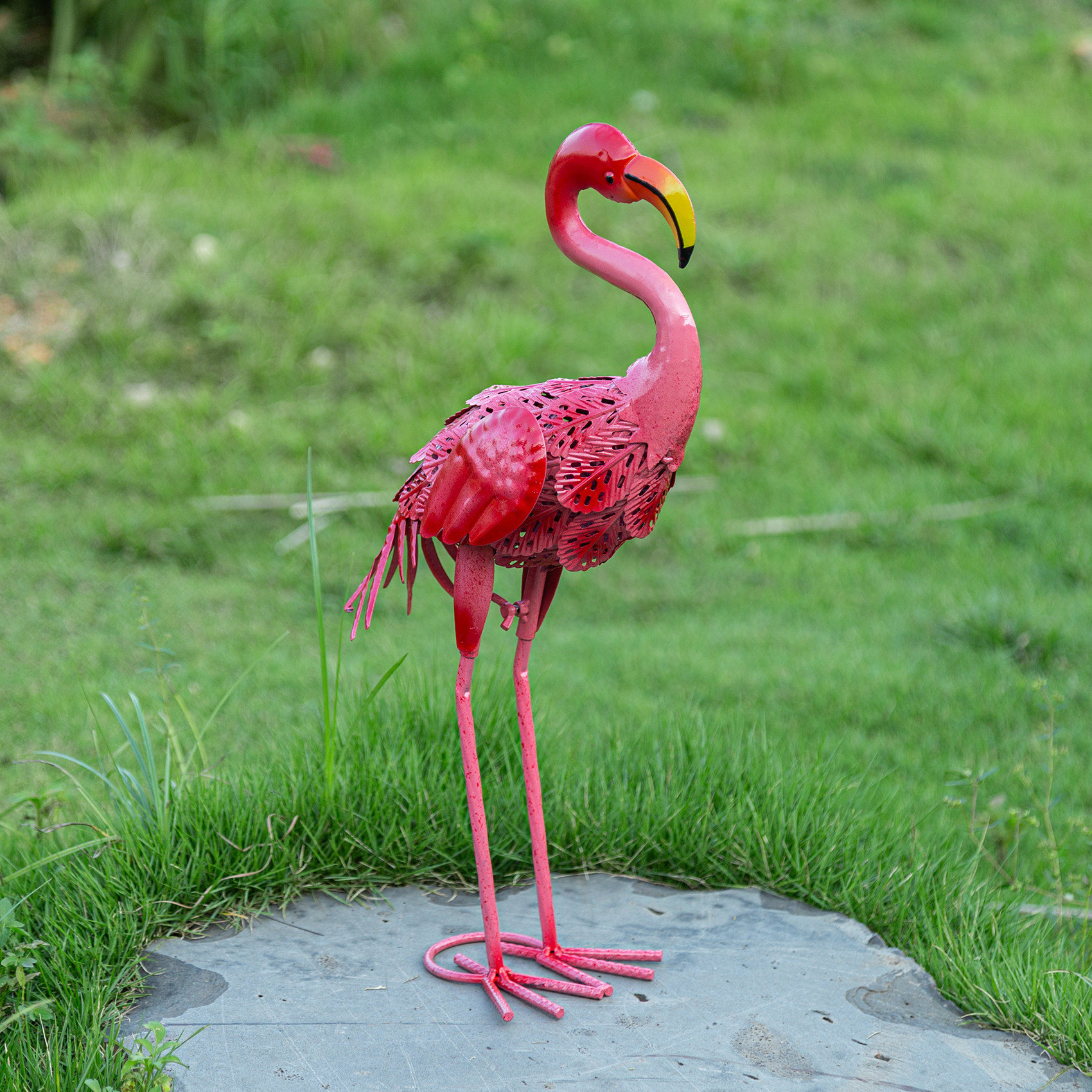 铁艺火烈鸟摆件户外工艺品家居花园橱窗拍照婚庆森系婚礼道具