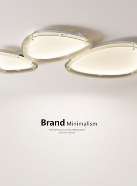 包豪斯风格客厅吸顶灯2025新款椭圆鹅卵石轻奢高级感卧室大厅主灯