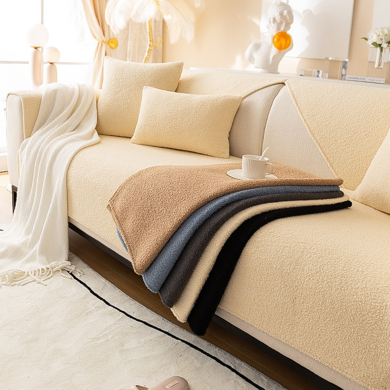 2021年新款沙发垫冬季防滑皮毛绒加厚坐垫子冬款简约现代套罩盖布