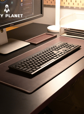 高端定制进口头层牛皮真皮鼠标垫超大尺寸牛皮保护皮垫电脑书桌垫