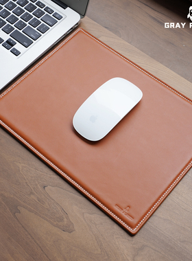 头层牛皮真皮桌垫鼠标垫护手腕键盘手托高级商务办公书桌面垫皮垫