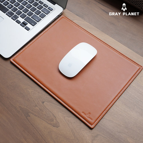 头层牛皮简约高级真皮办公鼠标垫