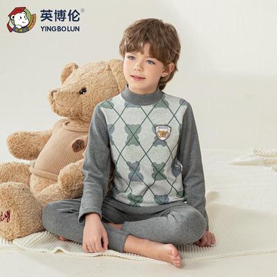 英博伦男童舒绒棉中领内衣套装