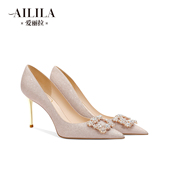 禾秀婚纱两穿水晶新娘高跟鞋 爱丽拉法式 2025新款 春季 绝美婚鞋 女款