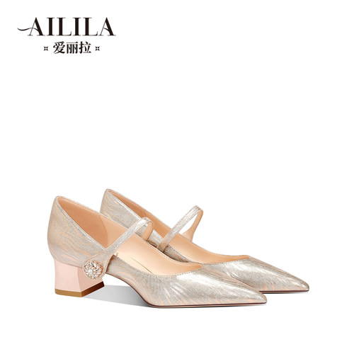 爱丽拉粗跟婚鞋不累脚赠运费险