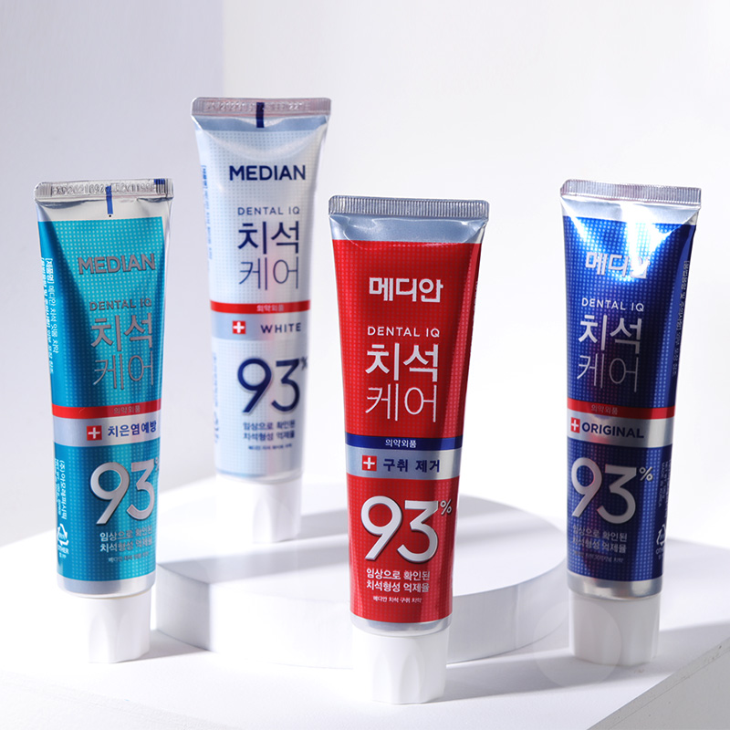 韩国进口麦迪安86牙膏健白93牙膏清除牙垢牙结石去口臭口气清新