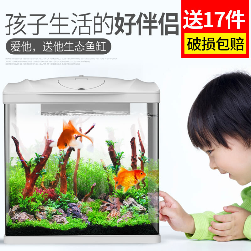 鱼缸水族箱生态缸客厅玻璃小型创意缸龟缸观赏免换水