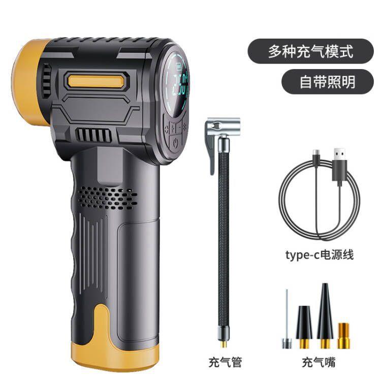 车载充气泵汽车轮胎打气泵电动打气筒带测胎压自行车小轿车便携式