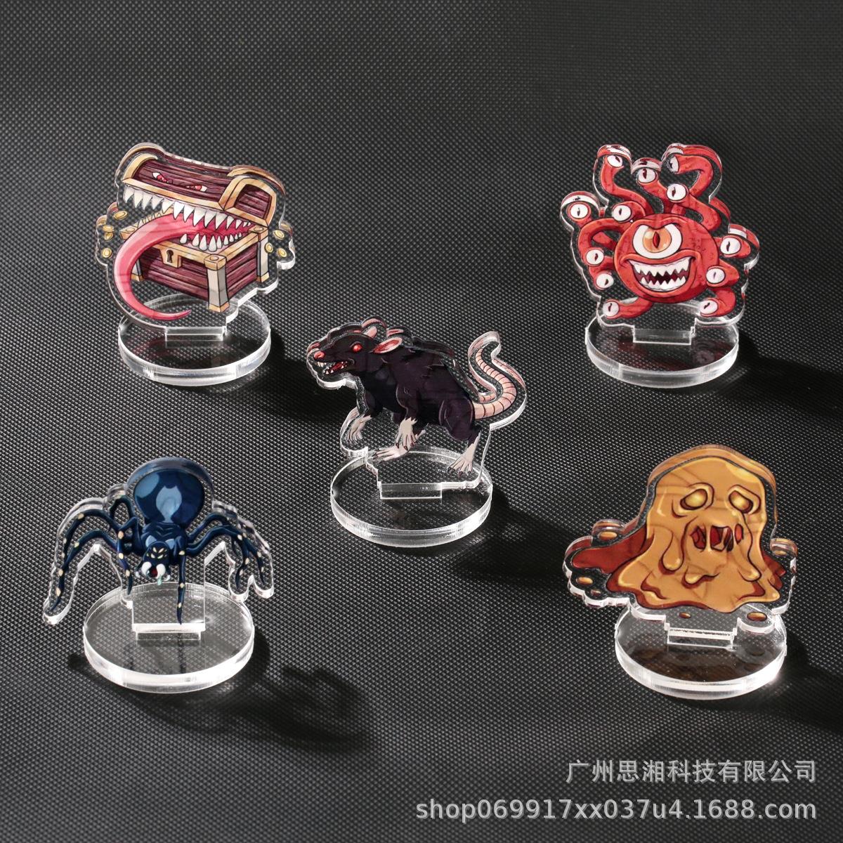 新品11件套怪兽亚克力桌游棋子龙与地下城DND游戏场景装饰摆件