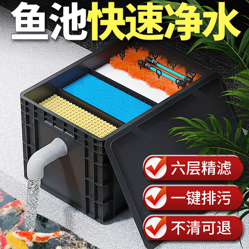 鱼池水循环系统过滤器设备周转箱图片