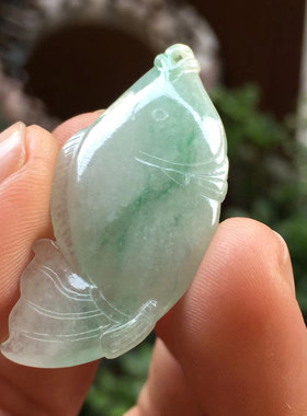 缅甸A货保真正品翡翠鱼吊坠汽车钥匙扣旗袍压襟挂锁骨挂包挂手机