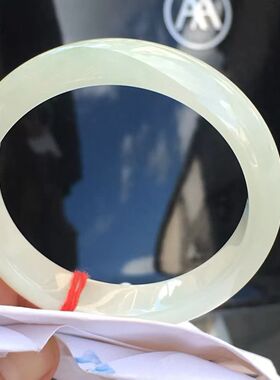 圈口51缅甸天然翡翠保A正品手镯冰甜绿自然光玉手镯带证书送女友