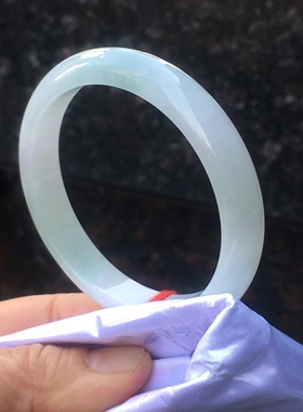 圈口53缅甸A货保真正品飘花细条小口径清爽优雅闺蜜同款平安扁条