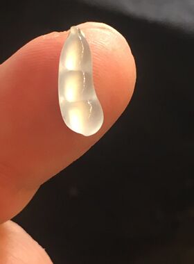 缅甸A货天然翡翠玻璃种福豆裸石蛋面玉戒面保真正品男女款送礼