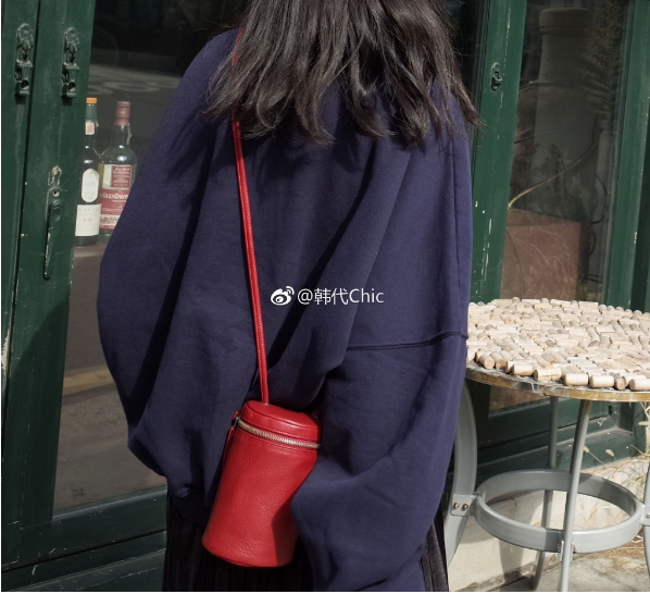 韩国女包chic包包圆形时尚复古水桶单肩斜挎包ulzzang迷你手工包