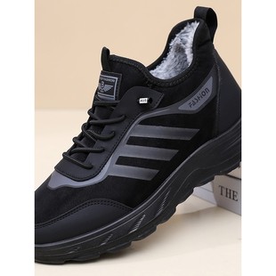 冬季老北京布鞋男厚度棉鞋加绒保暖运动休闲男鞋防滑中老年健步鞋