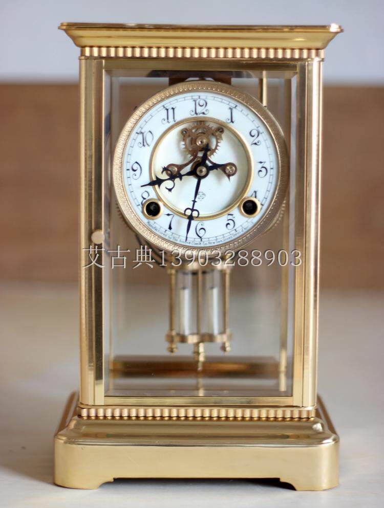 古典钟表 机械座钟 欧式镀金明座钟