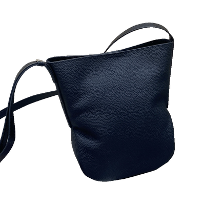 时尚简约真皮单肩斜挎小包水桶包